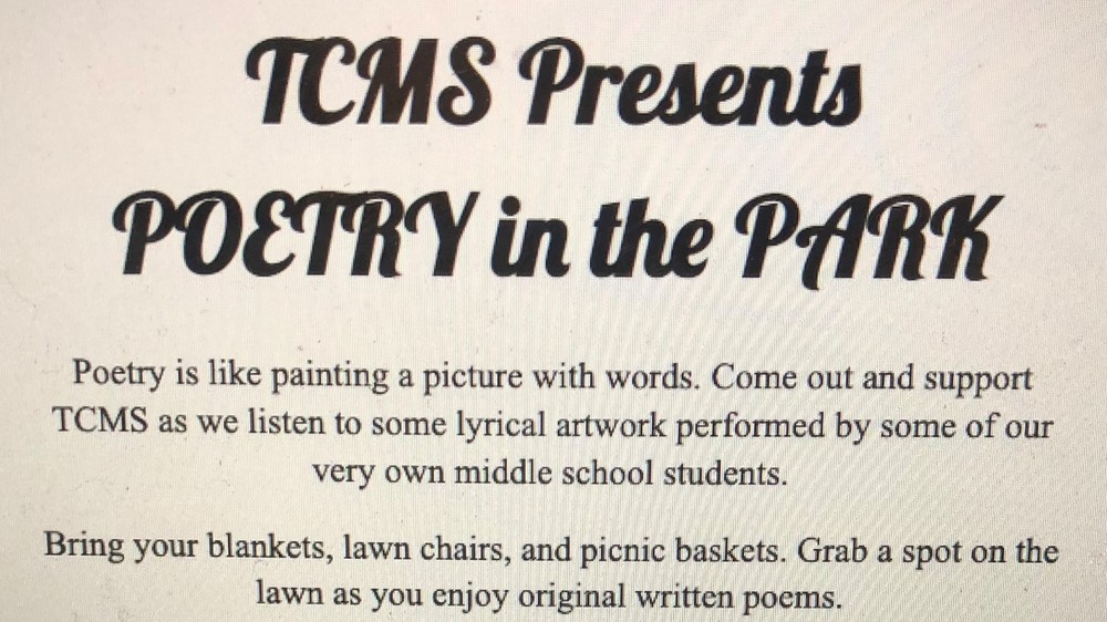 TCMS Poetry in the Park