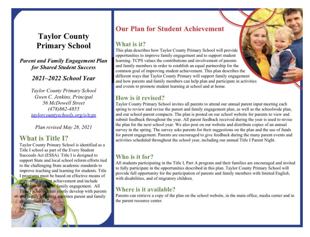 TCPS Parent Plan 2021-2022